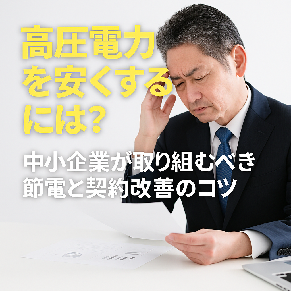 高圧電力を安くするには?中小企業が取り組むべき節電と契約改善のコツ